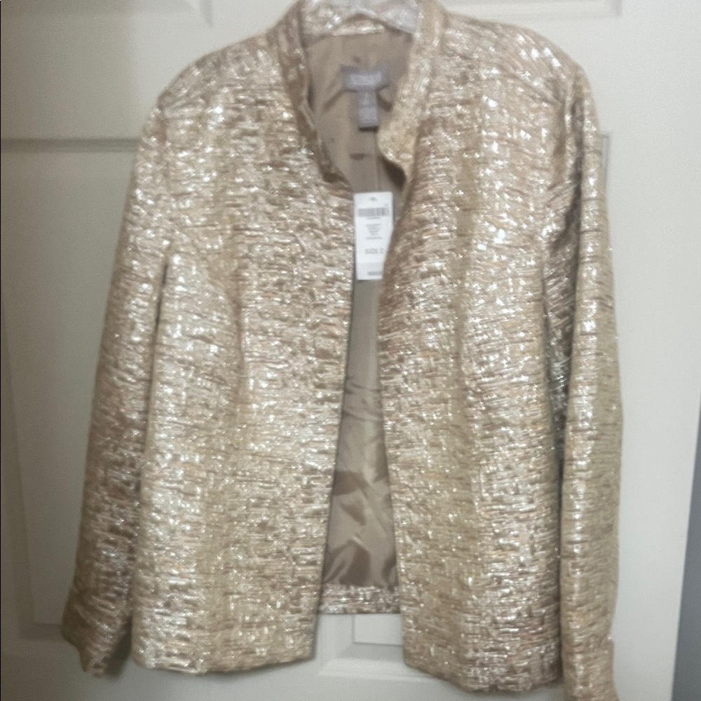 Chico's Shimmering Gold Blazer